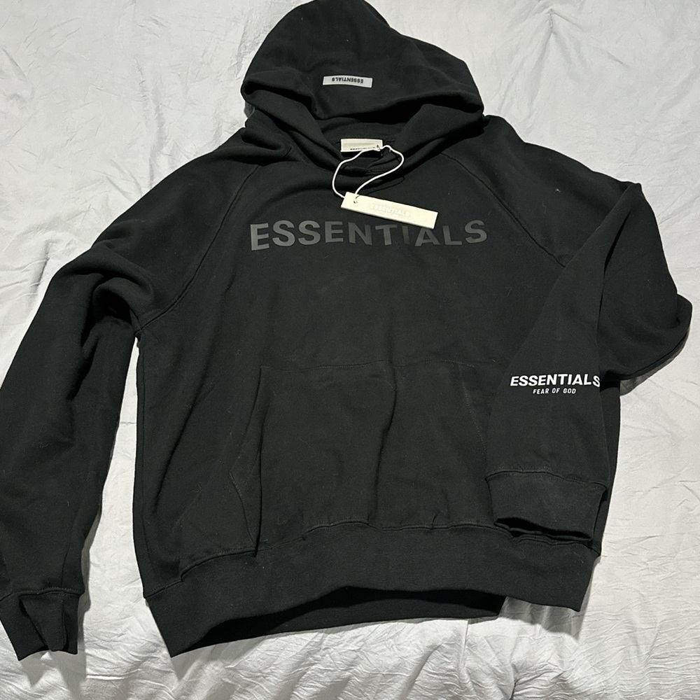 Essentials Fear of God 3D Hoodie Black Unisex - Size S